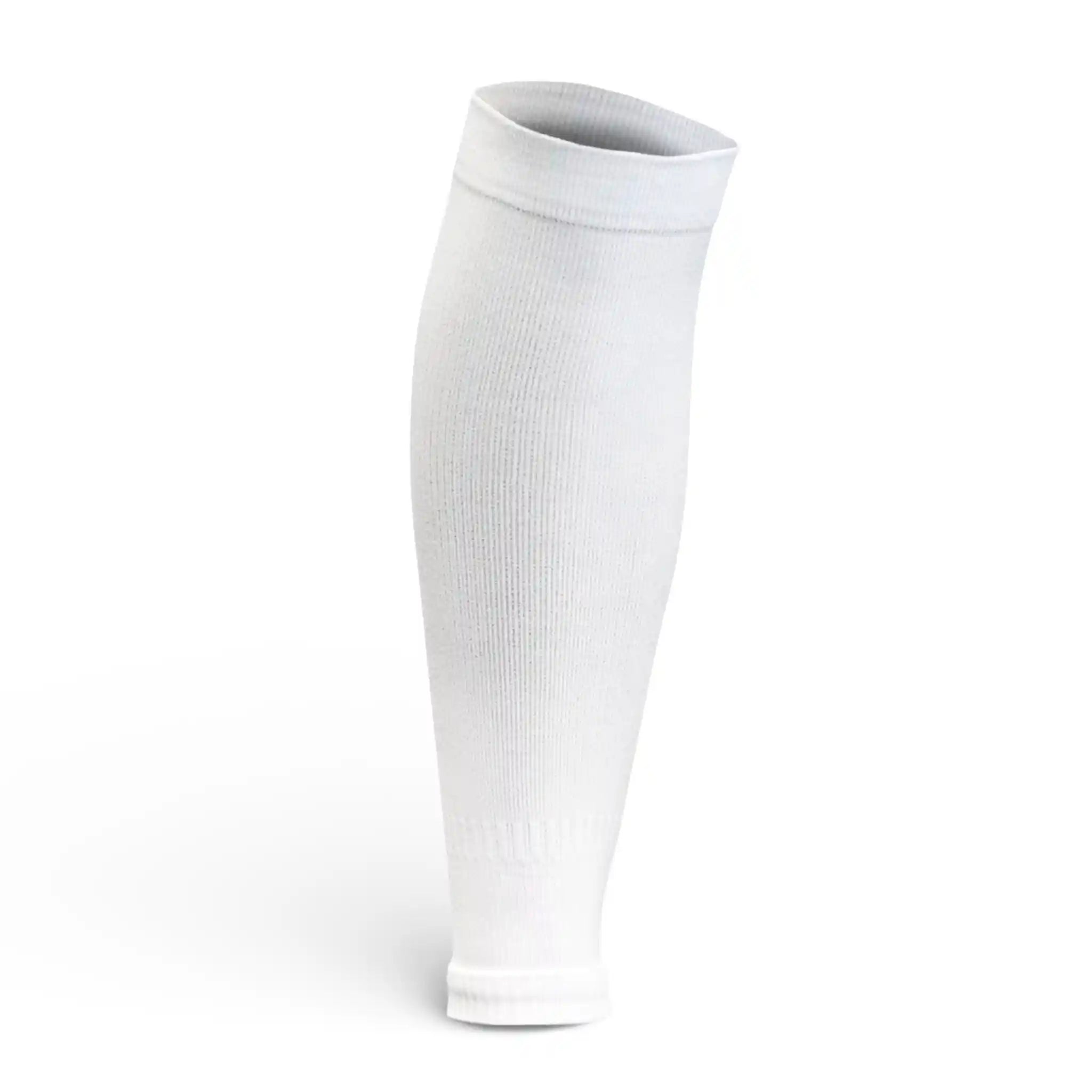 White knee-high sock sleeve on a white background