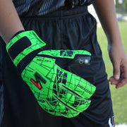 ONEKEEPER VECTOR Evolution Green Kids & Junior Goalkeepers | Removable Finger Saves | Spines Sold Separately