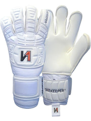 Professional GoalkeeperProfessional Goalkeeper Gloves ONEKEEPER Solid White for Kids / Junior Fusion Cut gk