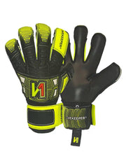 (Amazon) ONEKEEPER FUSION Junior - Yellow & Black | Semi Pro-Level Goalkeeper Gloves | Removable Fingersaves - ONEKEEPER USA