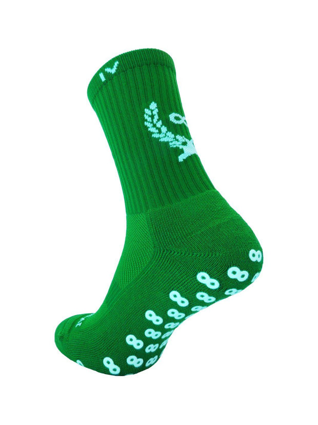 Green & Black Grip Sports Socks