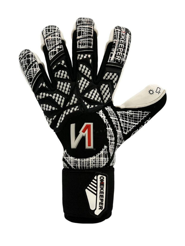 ONEKEEPER Finaty Pupil Black & White - Professional Level Goalkeeper Glove for Kids - ONEKEEPER USA