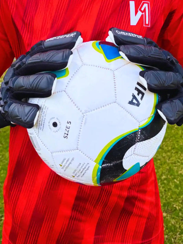 ONEKEEPER ACE Black and White - Negative Cut Pro-Level Goalkeeper Gloves for Youth and Adults - ONEKEEPER USA