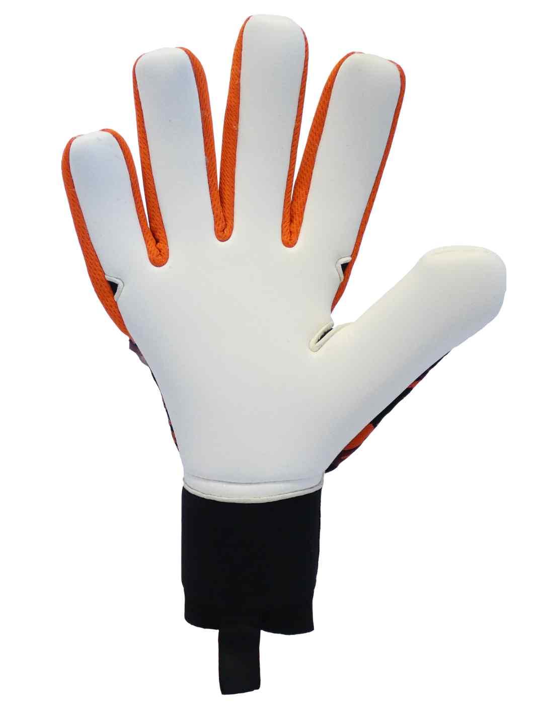 ONEKEEPER ACE Orange and White -Negative Cut Pro-Level Goalkeeper Gloves - ONEKEEPER USA