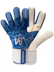 ONEKEEPER C-TEC Blue and White - Pro Goalkeeper Gloves for Kids & Adults - ONEKEEPER USA