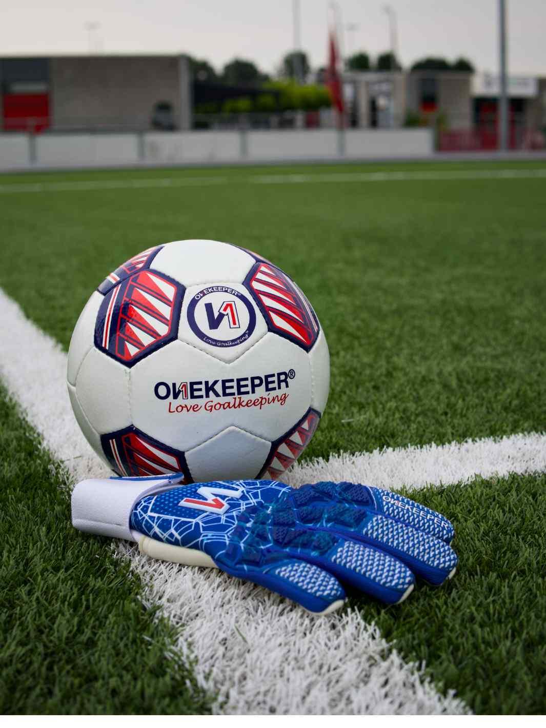 ONEKEEPER C-TEC Blue and White - Pro Goalkeeper Gloves for Kids & Adults - ONEKEEPER USA