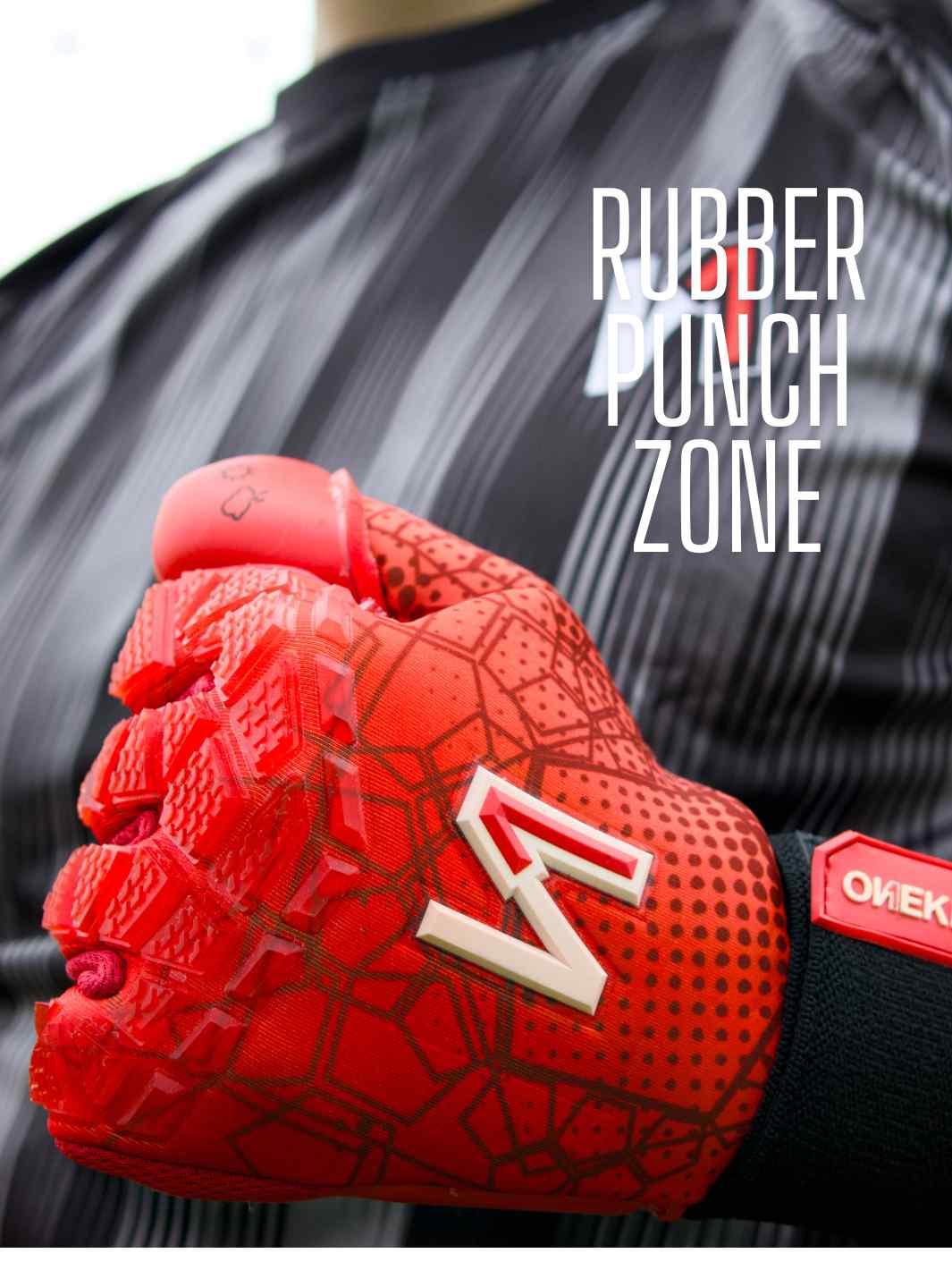 ONEKEEPER C-TEC Contact Pro All Red - Professional Level Goalkeeper Gloves - ONEKEEPER USA