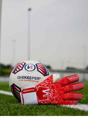 ONEKEEPER C-TEC Red and White - Pro Goalkeeper Gloves for Kids & Adults - ONEKEEPER USA