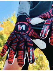 ONEKEEPER Finaty Red - Negative Cut Red and White Pro-Level Goalkeeper Gloves for Kids, Youth and Adults - ONEKEEPER USA