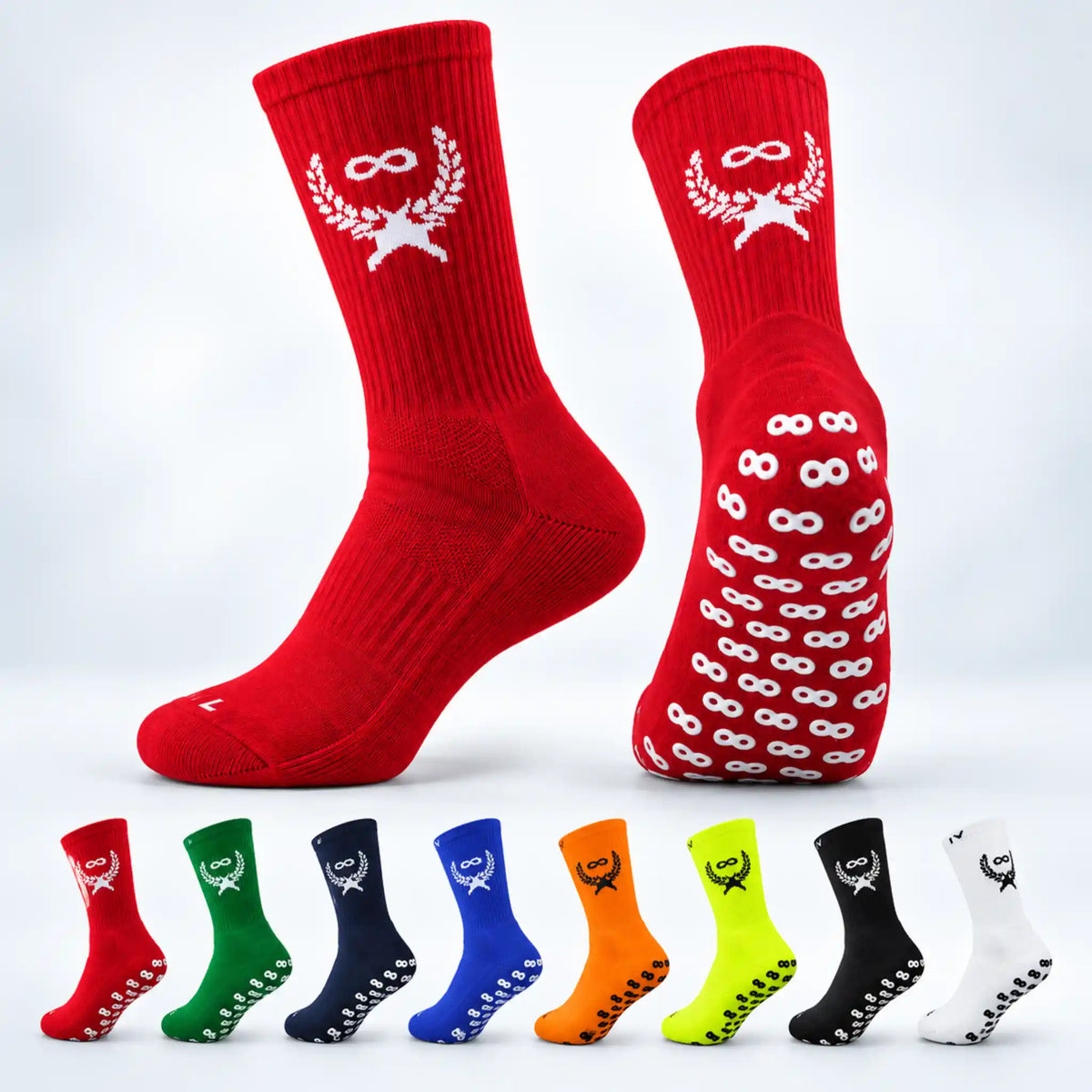 Anti-Slip Mid-Calf Grip Socks for All Sports