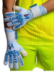 ONEKEEPER Orion Blue & White - Removable Strap - Negative Cut Pro-Level Goalkeeper Gloves for Juniors, Youth and Adults - ONEKEEPER USA