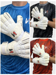 ONEKEEPER Solid White Hybrid Cut Pro-Level Goalkeeper Gloves with Removable Finger-Save Spines (Spines Not Included) - ONEKEEPER USA