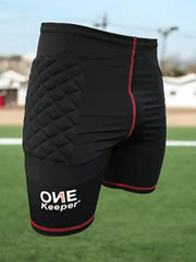 ONEKEEPER Unisex's Black Compression Short Padded for Goalkeeping, All Seasons - ONEKEEPER USA