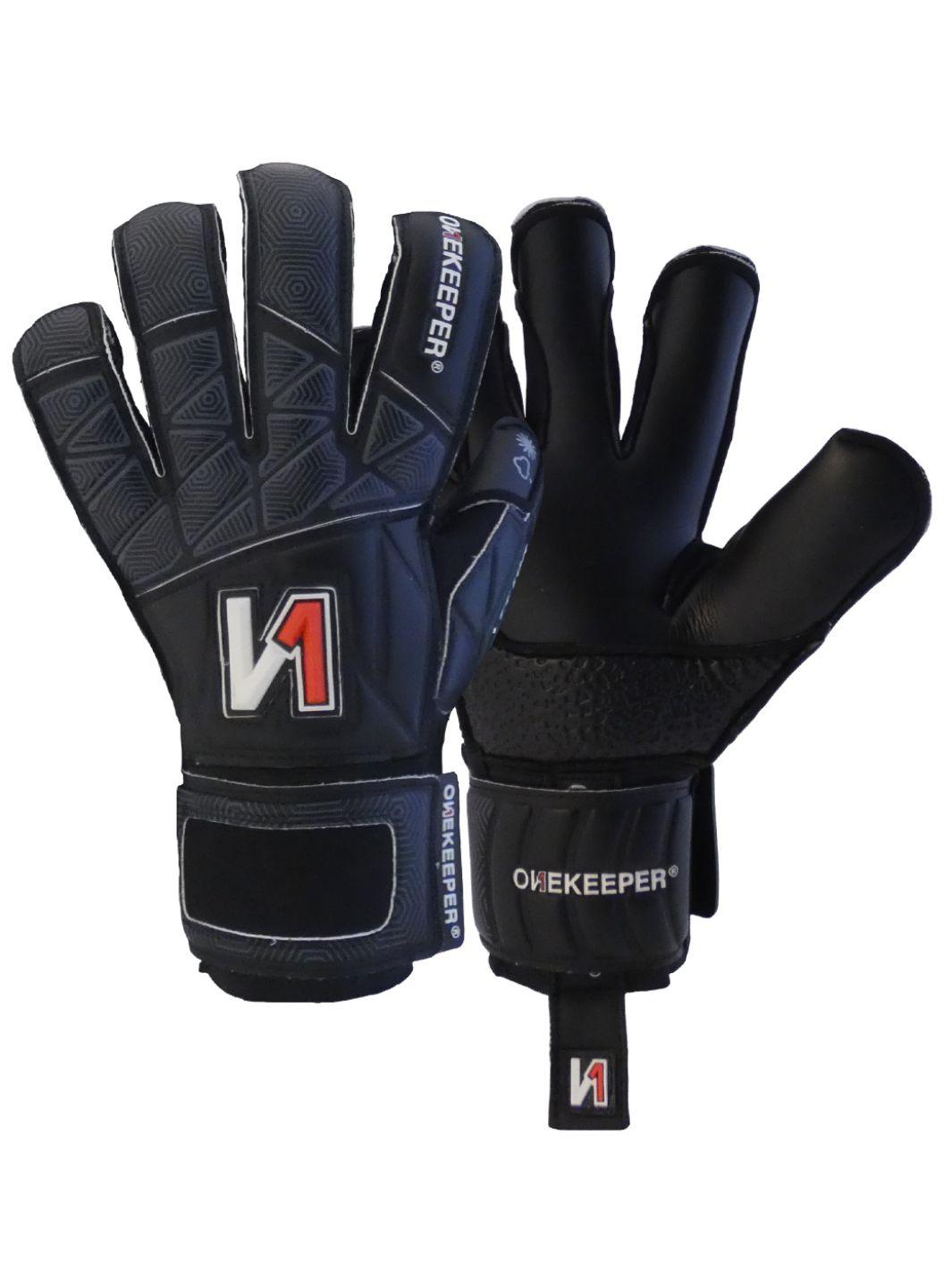 ONEKEEPER VECTOR Junior All Black Kids & Junior Goalkeepers | Removable Finger Saves (Spines not Included) - ONEKEEPER USA