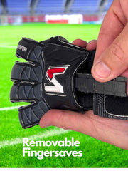 ONEKEEPER VECTOR Junior All Black Kids & Junior Goalkeepers | Removable Finger Saves (Spines not Included) - ONEKEEPER USA