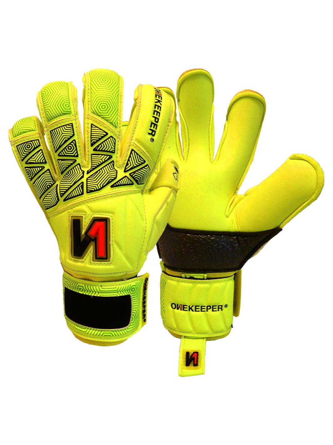 ONEKEEPER VECTOR Junior Fluorescent Yellow Kids & Junior Goalkeepers | Removable Finger Saves (Spines not Included) - ONEKEEPER USA