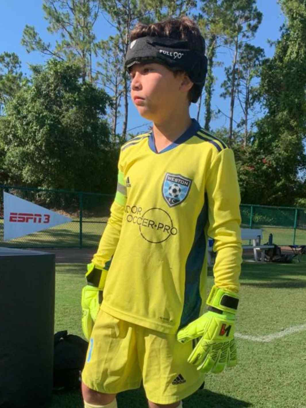 ONEKEEPER VECTOR Junior Fluorescent Yellow Kids & Junior Goalkeepers | Removable Finger Saves (Spines not Included) - ONEKEEPER USA