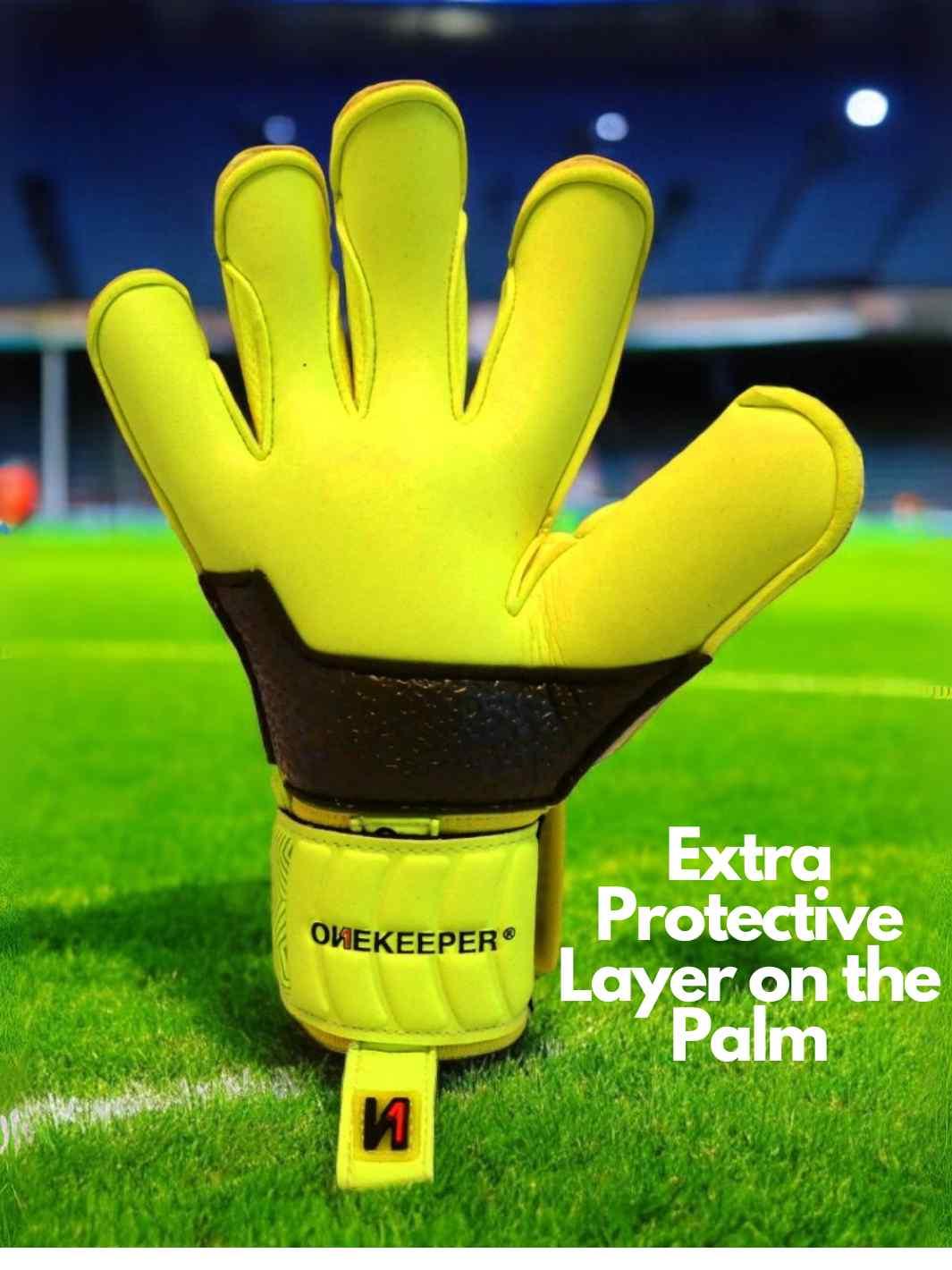 ONEKEEPER VECTOR Junior Fluorescent Yellow Kids & Junior Goalkeepers | Removable Finger Saves (Spines not Included) - ONEKEEPER USA