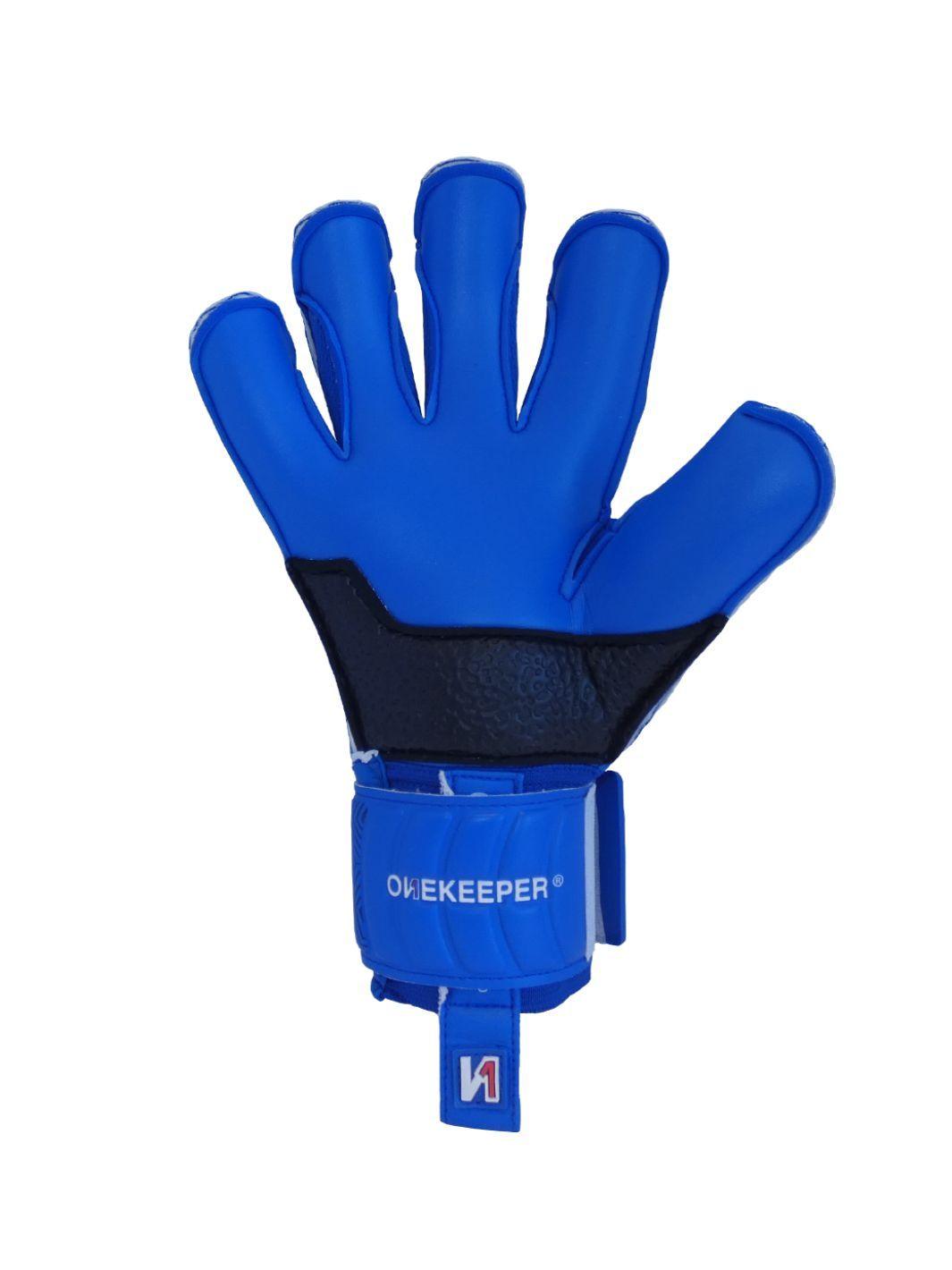 ONEKEEPER VECTOR Junior All Blue w/Finger Protection - Designed for Kids /  Junior Goalkeepers
