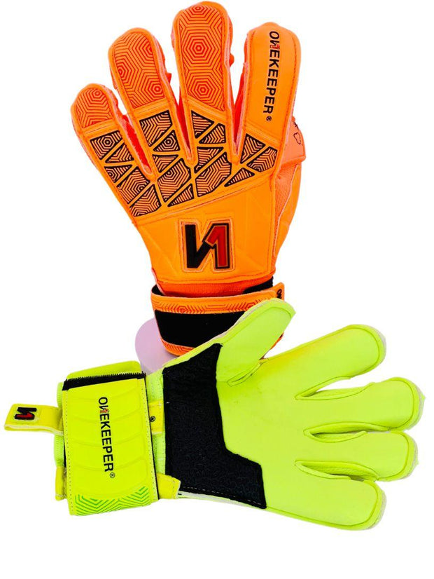 Goalkeeper gloves for kids / junior ONEKEEPER Vector Pupil with extra protective layer on the palm gk