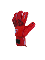Goalkeeper gloves for kids / junior ONEKEEPER Vector Pupil Red with extra protective layer on the palm gk