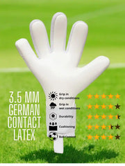 ONEKEEPER Viper White - Strap or Strapless Negative Cut Pro-Level Goalkeeper Gloves for Kids, Youth and Adults - ONEKEEPER USA